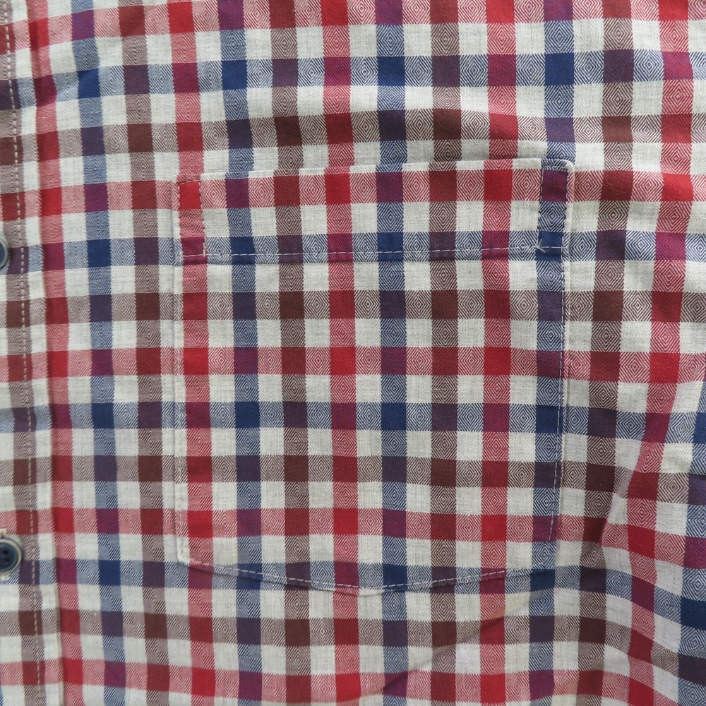 Johnston Murphy Shirt Mens Large Blue Check Long Sleeve Button Up Flip Cuff - Picture 2 of 10
